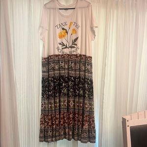 Floral Graphic Maxi Dress